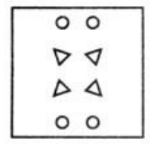 A paper is folded and cut as shown in the given figure. How will it appear when unfolded?