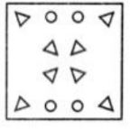 A paper is folded and cut as shown in the given figure. How will it appear when unfolded?